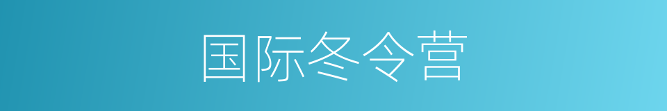 国际冬令营的意思