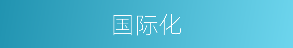 国际化的意思