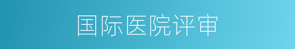国际医院评审的同义词