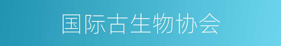 国际古生物协会的同义词