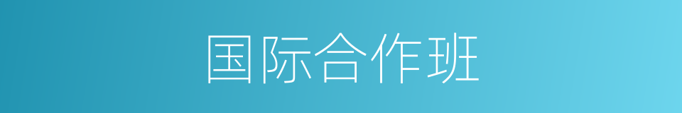 国际合作班的同义词