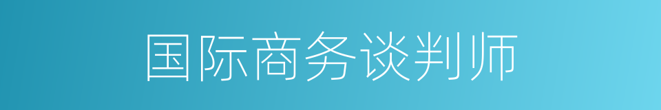 国际商务谈判师的同义词