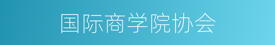 国际商学院协会的同义词