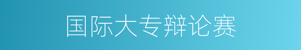 国际大专辩论赛的同义词