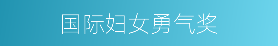 国际妇女勇气奖的同义词