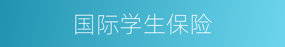 国际学生保险的同义词