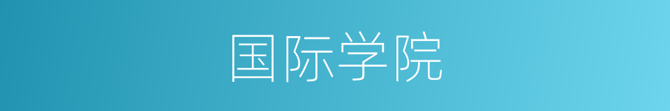 国际学院的同义词