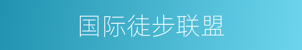 国际徒步联盟的同义词
