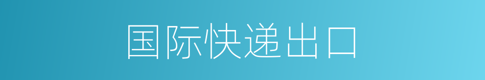 国际快递出口的同义词