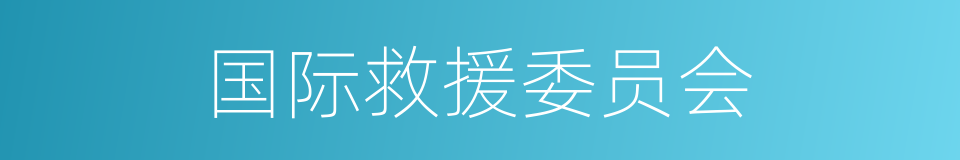 国际救援委员会的同义词