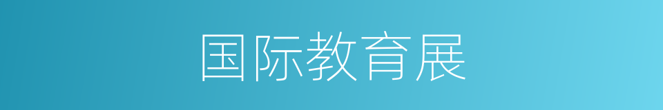 国际教育展的同义词