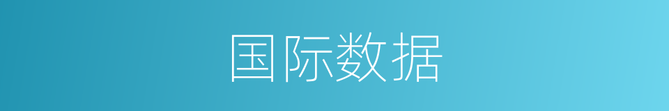 国际数据的同义词
