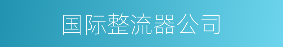 国际整流器公司的同义词