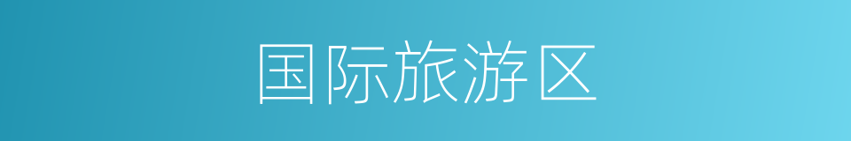 国际旅游区的同义词