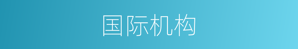 国际机构的同义词