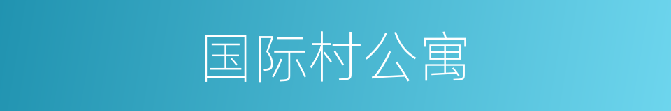 国际村公寓的同义词