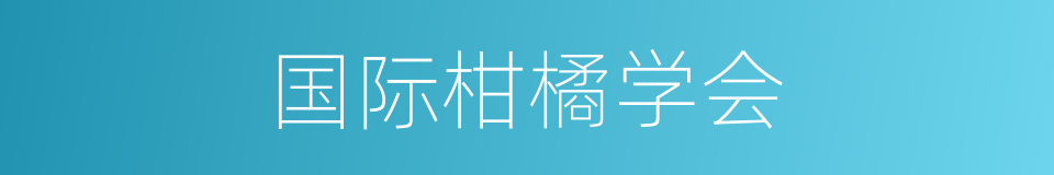 国际柑橘学会的同义词