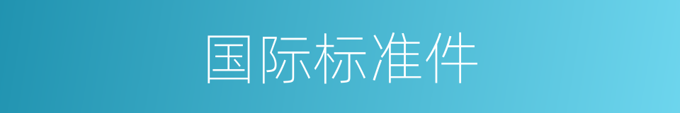 国际标准件的同义词