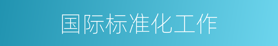 国际标准化工作的同义词