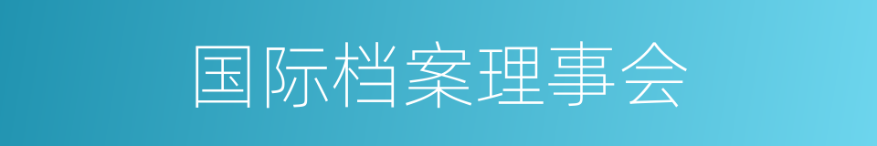 国际档案理事会的同义词