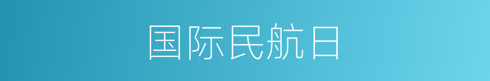 国际民航日的同义词