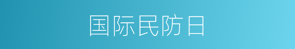 国际民防日的同义词