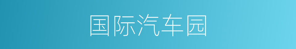 国际汽车园的同义词