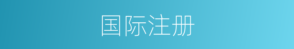 国际注册的同义词