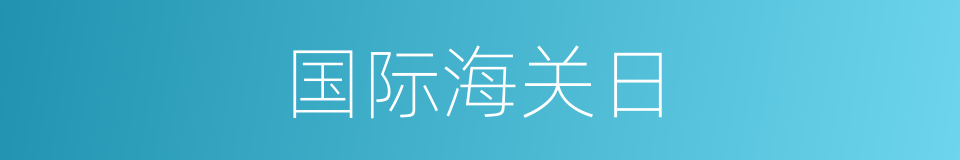 国际海关日的同义词