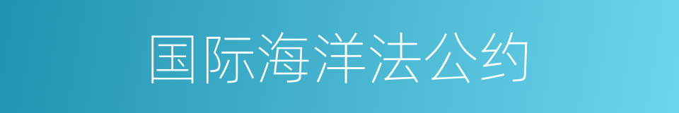 国际海洋法公约的同义词