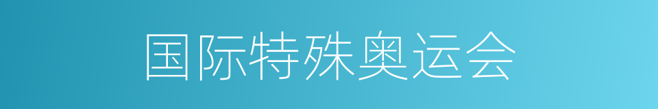 国际特殊奥运会的同义词