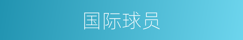 国际球员的同义词