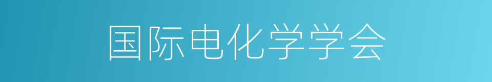 国际电化学学会的同义词