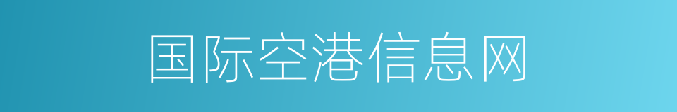 国际空港信息网的同义词