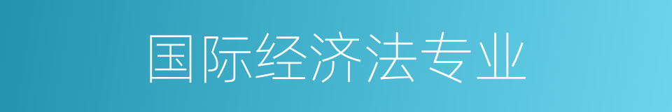 国际经济法专业的同义词