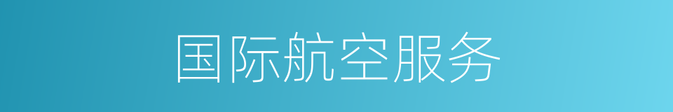 国际航空服务的同义词