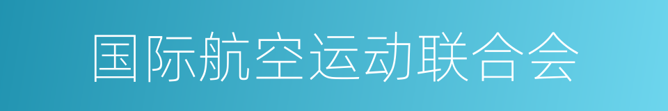 国际航空运动联合会的同义词