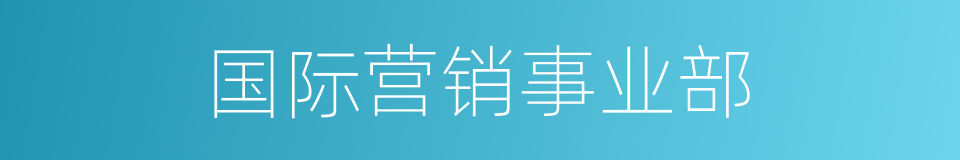 国际营销事业部的同义词