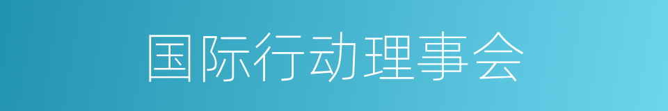 国际行动理事会的同义词