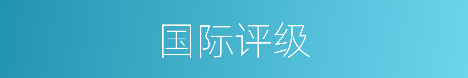 国际评级的同义词