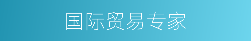 国际贸易专家的同义词