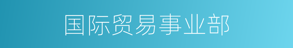 国际贸易事业部的同义词