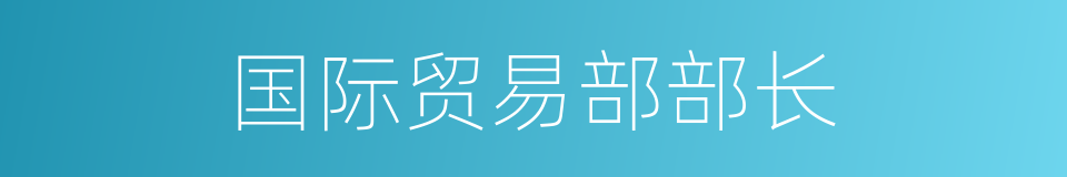 国际贸易部部长的同义词