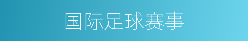 国际足球赛事的同义词