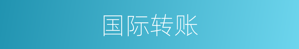 国际转账的同义词
