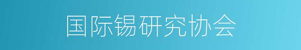 国际锡研究协会的同义词