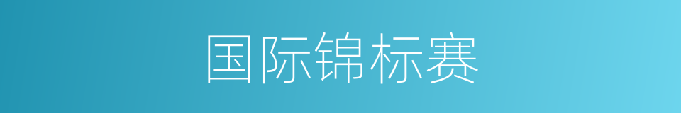 国际锦标赛的同义词