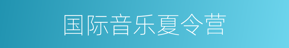 国际音乐夏令营的同义词