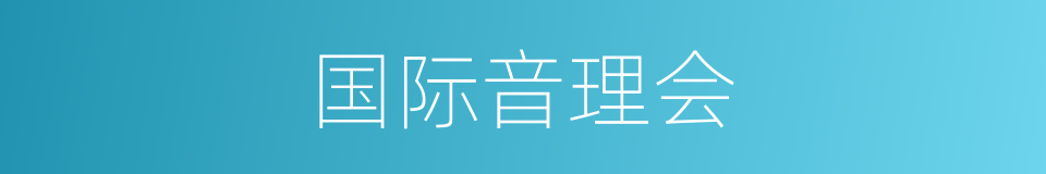 国际音理会的同义词