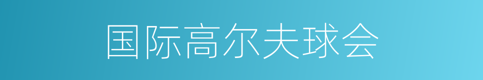 国际高尔夫球会的同义词